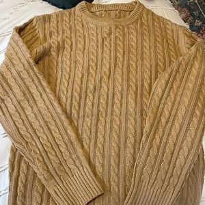 Men cable knit sweater